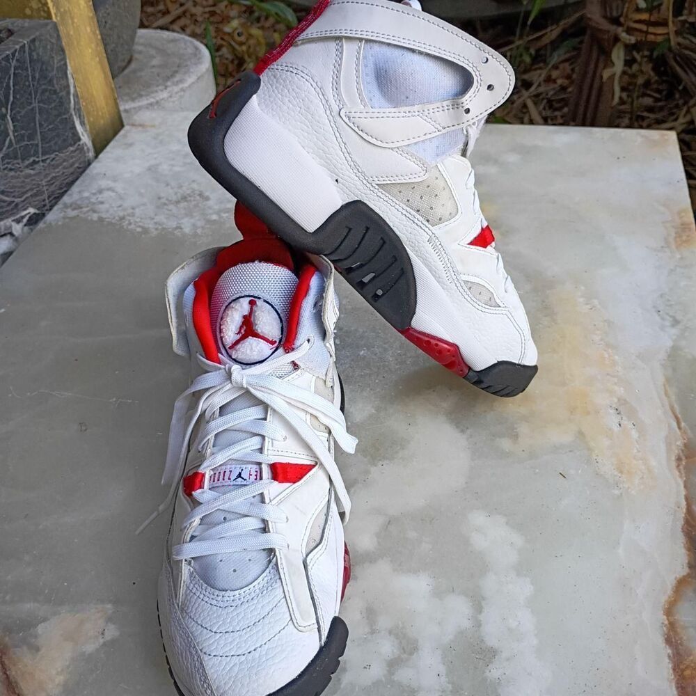 Jordan White and Red Trainers